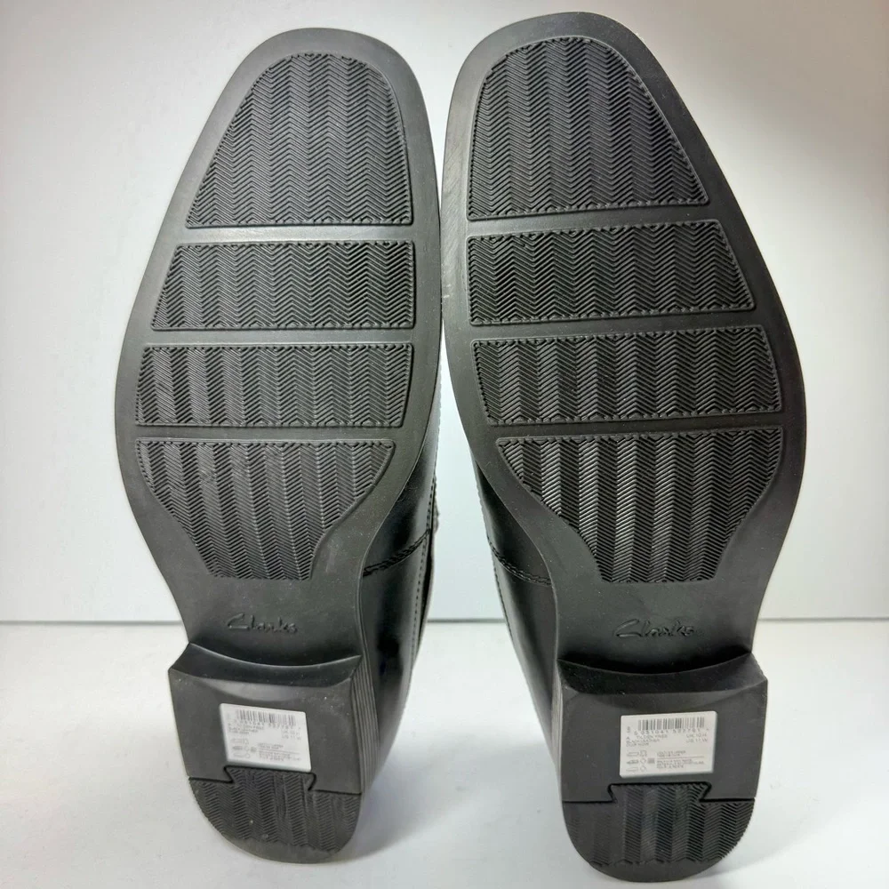 Clark’s Collection Tilden‎ Free Black Leather Men's Loafers Size 11 Wide